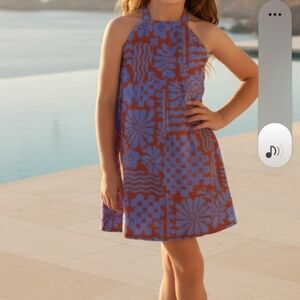 Cat & Jack Kids Dress - Blue and Brown Floral